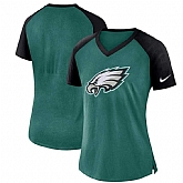 Women Philadelphia Eagles Nike Top V Neck T-Shirt Midnight Green Black,baseball caps,new era cap wholesale,wholesale hats